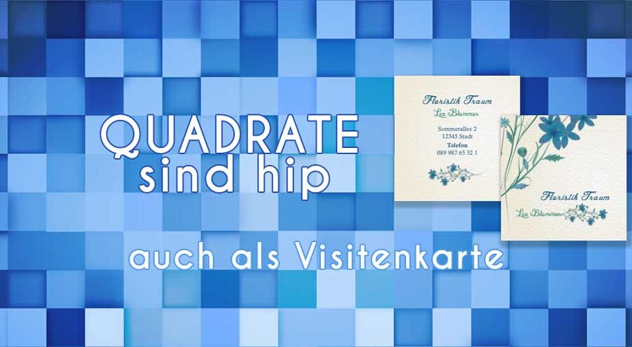 Quadratische Visitenkarten